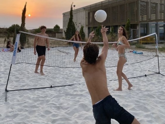 Jogaram vôlei na areia🏐