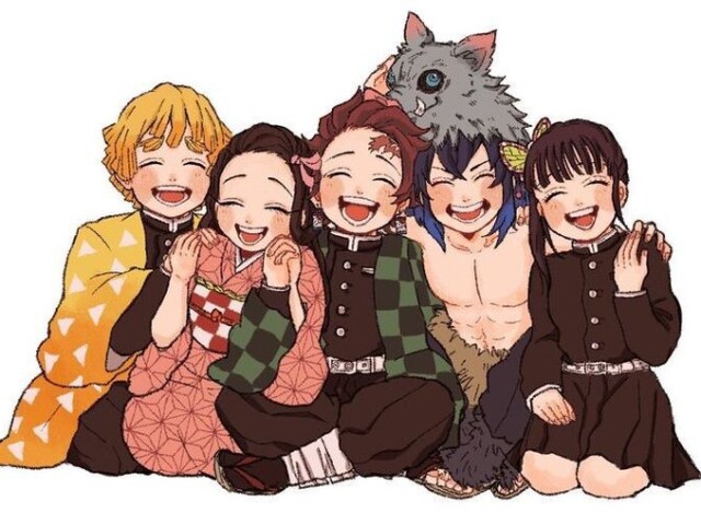 ★ inosuke, tanjiro, nezuko, inosuke, kanao