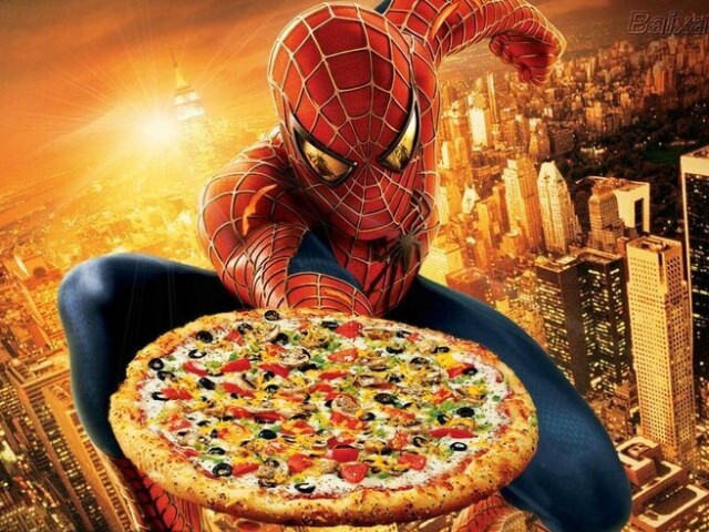 Homem-Aranha Entregando Pizza