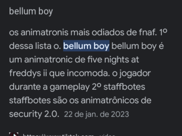 Bellum boy tá escrito assim no Google pra min