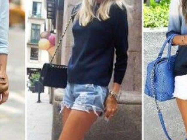 Blusa de frio com short jeans