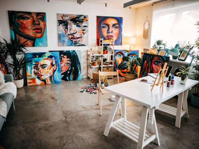 E. Set up an art studio or gallery