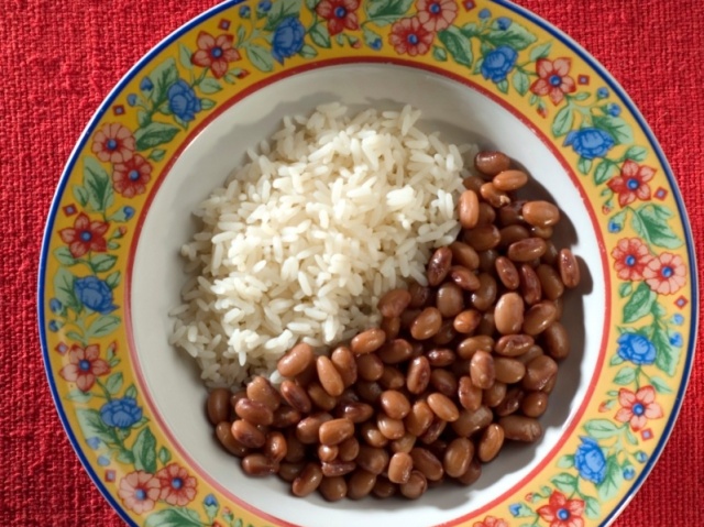 Arroz com feijão