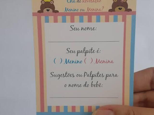 (marcar marcar no papelzinho o palpite para sorteio de brinde para quem acertar)