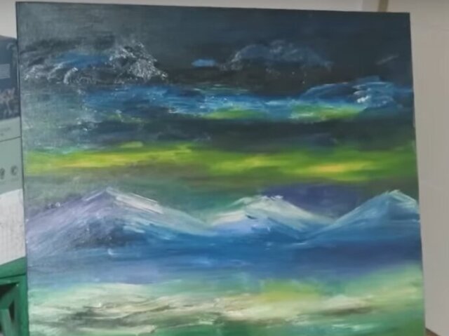 Pintura de uma paisagem