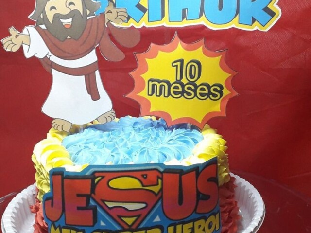 bolo jesus meu super herói 😍😍