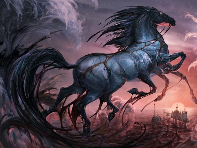 Sleipnir✨: "(suave" ou "aquele que plana no ar") é a montaria mágica de Odin. O lendário cavalo cinza de 8 patas é o cavalo mais veloz do mundo, cavalgando em terra, no mar e no ar. São introvertidos e não gostam muito de amizades, mas se ele gostar de você será seu melhor amigo.