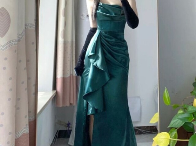 Vestido Verde Esmeralda. Super moderno!