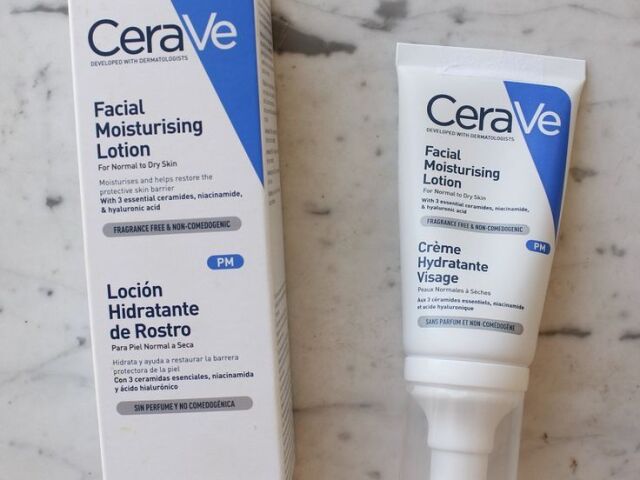 Loção hidratante facial da CeraVe