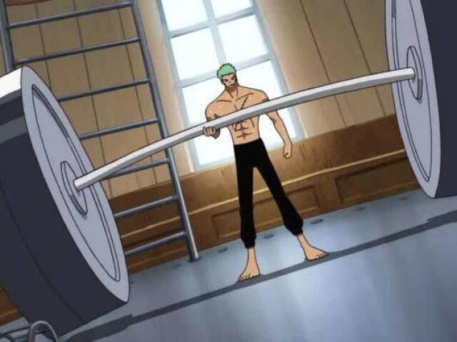 Treino com o Zoro.