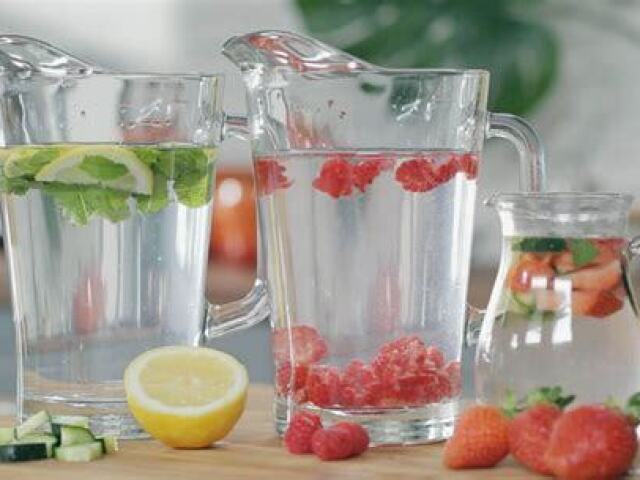 Flavored water, good for health and benefitial for skin