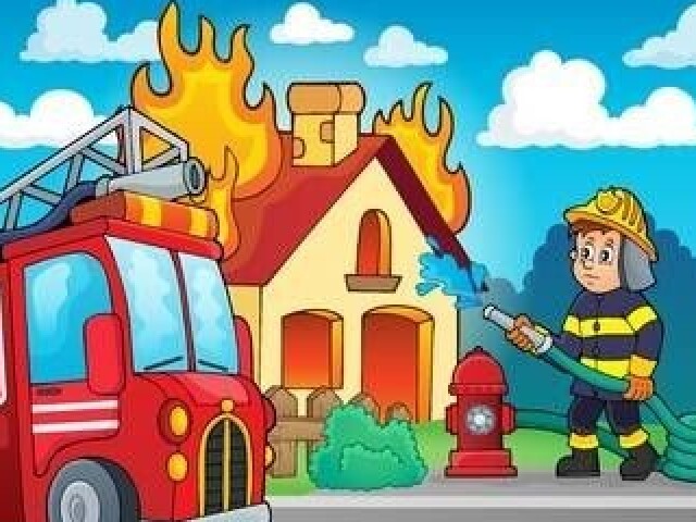 Chamaria o Corpo de Bombeiros para conter com o fogo e evacuaria o prédio.