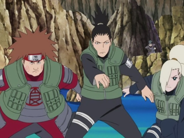 Shikamaru, Choji e Ino