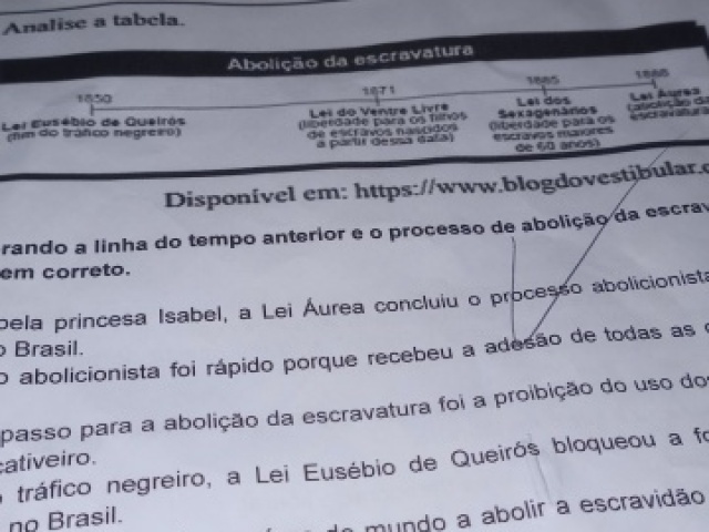 Assinada pela princesa Isabel, a Lei Aurea concluiu o proceso abolicionista, tornando ilegal a Brasil,
cravidão no Brasil