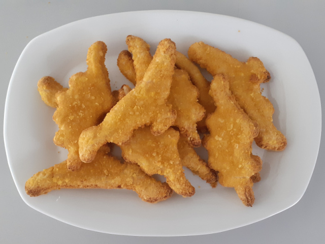 Nuggets de Frango (em formato de dinossauros!)