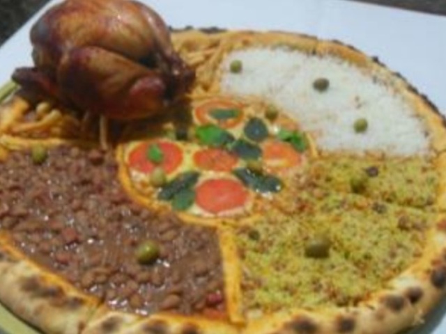 Pizza de feijão do Gustavo