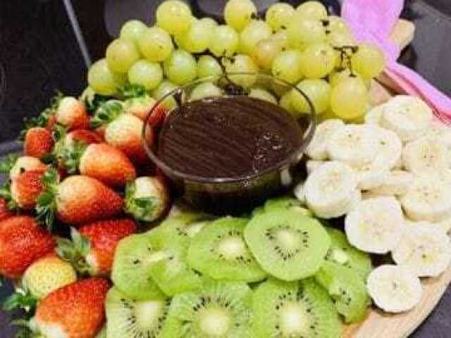 Fondue e frutas