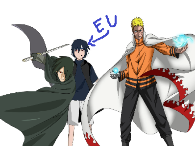 vou pro fight, mas não sem chamar o Sasuke e o Naruto pra me ajudarem.