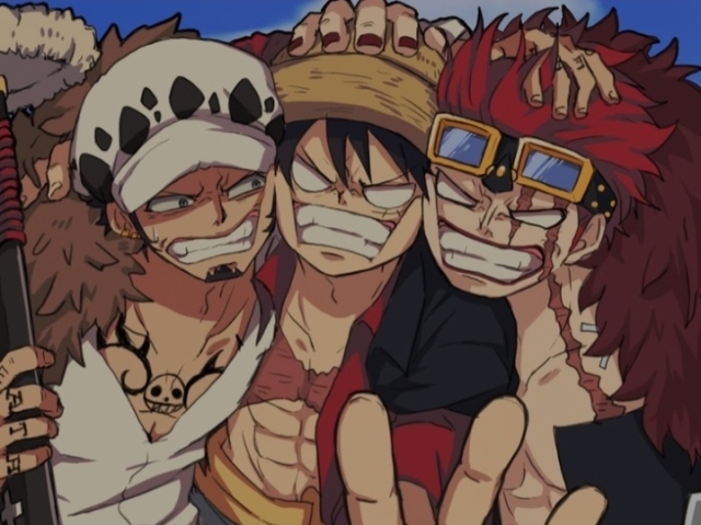 Kid, Law e Luffy