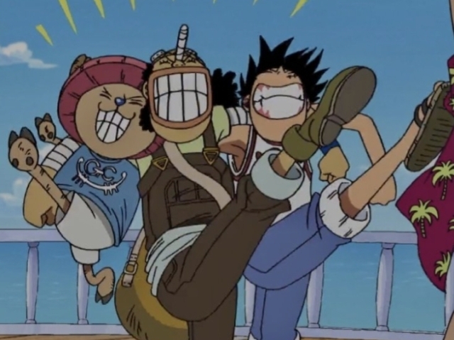 Luffy, Usopp e Chopper