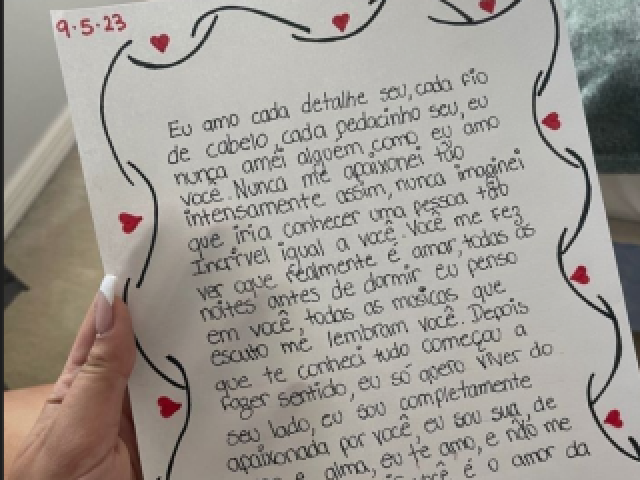 Essa é a carta mais encantadora que eu já recebi,me emocionei muitoo!!😭😍