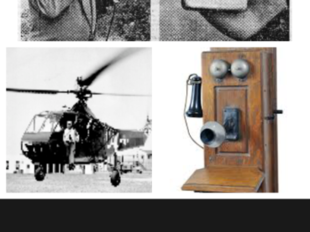 Telefone celular, helicóptero, telefone