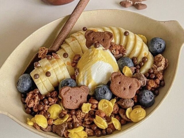 Cereal com frutas e aveia