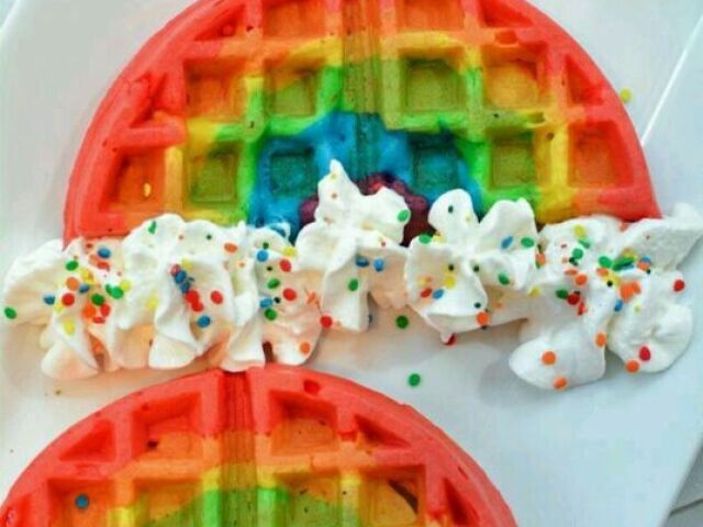 wafles de arco-iris 🌈